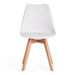 Стул TULIP (mod. 73) / 1 шт. в упаковке дерево/пластик/ПУ, 48.5*52.5*83cм, белый