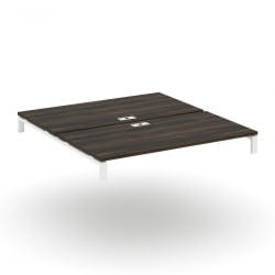 Двойной стол надставка на две опорные тумбы CONCEPT CN.DSN-007 Дуб Мали Белый