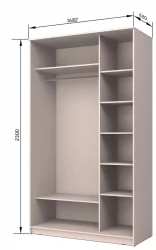 Шкаф-купе Хит-23-17-77 Орхидея Белая шагрень