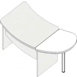 Конференц-приставка Л.РП2-11р левая Орех