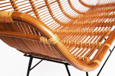 Софа Secret De Maison Pitaya (mod. 02 5089 SP KD/1-1) натуральный ротанг/металл, 80х117х64см, светлый мед/черный