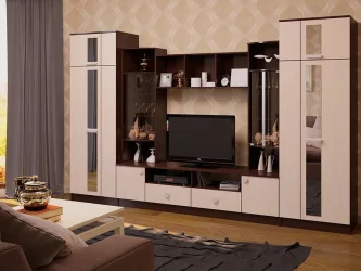 Стенка Элегия Венге/дуб беленый