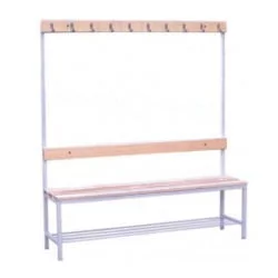 Скамья для спортивных раздевалок 1500 односторонняя с полкой под обувь