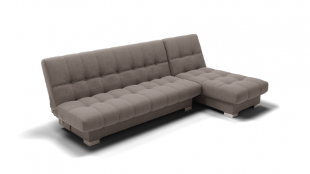 Диван Хьюстон-2 угол левый/правый (ЗР) Цвет фасада: Серо коричневый; Тип: Левый/правый; Материал фасада: Металл/Велюр