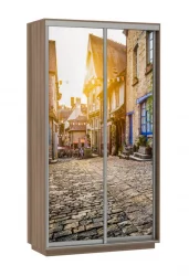 Шкаф-купе двухдверный Экспресс Дуо 1200х2400h Улица/Ясень шимо тёмный