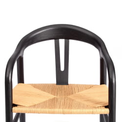 Стул VALI дерево вяз, черный, 50х46х77 см
