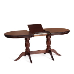 Раздвижной овальный стол COPPOLA бук, мдф, 140+40x80x77см, Tobacco, узор прямой