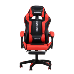 Кресло 1206 KINGQUEEN цвет черный/красный с массажем 1206-black-red-mass