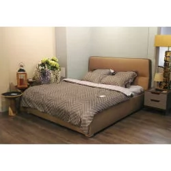 Кровать с мягким изголовьем 1.8 Сканди Жемчужно-белый