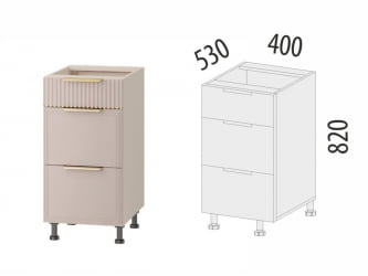 Напольный шкаф (3 ящика с системой плавного закрывания) Флоренция 107.90