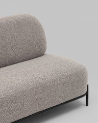 Диван металл Стоун new ткань букле серо-бежевый