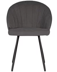 Стул обеденный DOBRIN NAOMI (ЭМАЛЬ ЧЕРНЫЙ МУАР велюр Catania Chocolate)