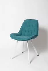 Стул для гостиной К 21 white Бирюзовый (К 21\б)