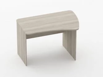 Стол прямой под встроенную тумбу Glassy 1.101.12Пр Дуб сантана светлый