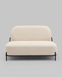 Диван металл Стоун new ткань букле молочный