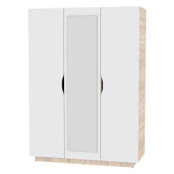 Шкаф распашный Аврора(H22_M)1872х1351х540(ДСС-Белый)