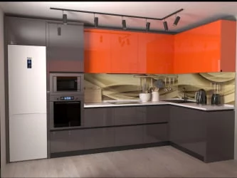 Глянцевый фартук (КОМПОЗИТ) KM 36