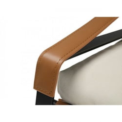 Кресло ERK-LC03-GY, коричневое, белое