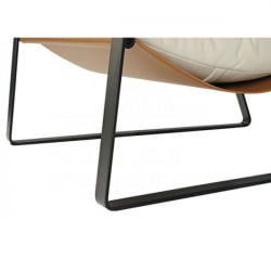 Кресло ERK-LC03-GY, коричневое, белое