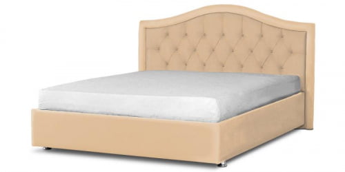 Мягкая интерьерная кровать "Калининград" с подъемным механизмом Материал фасада: Экокожа; Спальное место: 1800х2000 мм; Цвет фасада: Бежевый; Цвет корпуса: Бежевый 