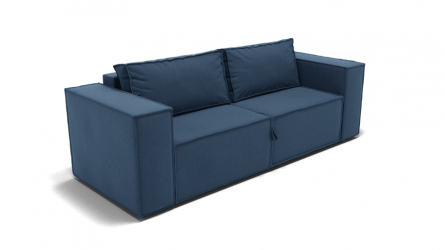 Диван Хилтон-1 (ЗР) Цвет фасада: Синий; Тип: Прямой; Материал фасада: Металл/Велюр