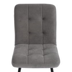 Стул обеденный Medeo флок , 47х56х89, серый/черный, 29