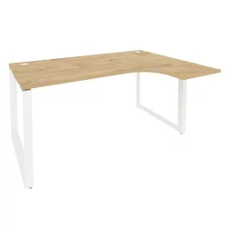Стол эргономичный правый на О-образном м/к ONIX O.MO-SA-4R Тиквуд Светлый/Белый