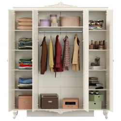 Шкаф четырехстворчатый Луиза ЛД 665.112.000 Алебастр