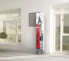 Шкаф с зеркалом Зум Шелф Арт Беленый дуб