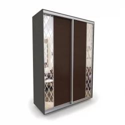 Шкаф-купе с зеркальными дверьми Акцент-Вера КР 1400х600 Венге