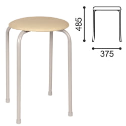 Табуретка РС01-Т011В кожзам Бежевый
