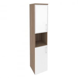 Шкаф высокий узкий левый ONIX O.SU-1.4R(L) white Дуб Аризона/Белый