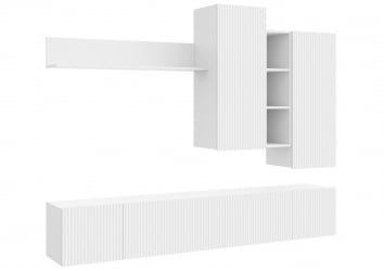 Стенка СКАНДИ НМ-001 БЕЛЫЙ/БЕЛЫЙ ГЛЯНЕЦ