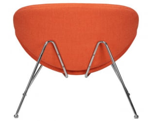 Кресло дизайнерское DOBRIN EMILY (оранжевая ткань AF, хромированная сталь) 2 шт
