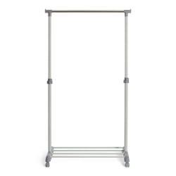 Вешалка на колёсиках ODENT металл, пластик, 86*44*166 см, темно-серый/светло-серый/хром