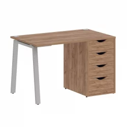 Стол письменный HOME OFFICE VR.SP-3-118.4.A Дуб Табак/Серый металл