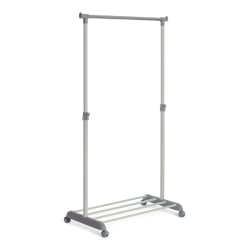 Вешалка на колёсиках ODENT металл, пластик, 86*44*166 см, темно-серый/светло-серый/хром