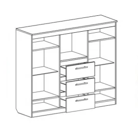 Комод с баром Элана Бодега белая