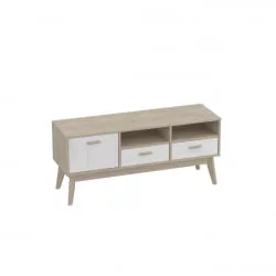 Тумба под ТВ Калгари 05 Дуб натуральный светлый-белый матовый