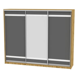 Шкаф-купе B-230х270х60-2(ДВ-Графит-D9D10D9)