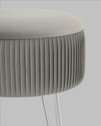 Пуф-столик Астор серебристый серебряные ножки