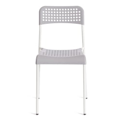 Металлический стул ADDE (mod. C-049) металл/пластик, 39 х 49 х 78 см, Grey (серый) /White (белый)