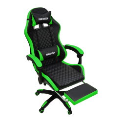 Геймерское кресло 892-1 цвет черный/зеленый с массажем 892-1-black-green-mass