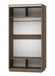 Шкаф-купе со стеклом Экспресс Хит Комби Ясень шимо темный