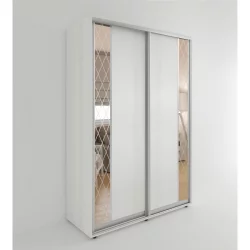 Шкаф-купе с зеркальными дверьми Акцент-Вера ДР 1600х600 Выбеленное дерево