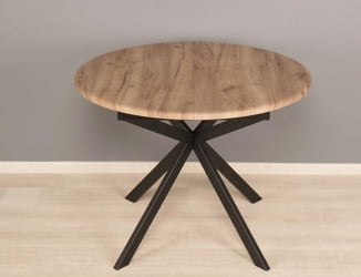 Круглый раздвижной стол Орфей 49.1 Дуб Табако