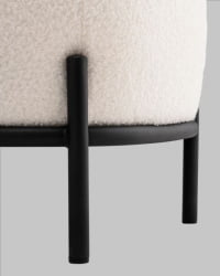 Пуф Стоун П букле Fluffy молочный