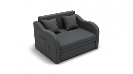 Серый диван Бали (ЗР) Цвет фасада: Светло серый; Тип: Прямой; Материал фасада: Металл/Велюр