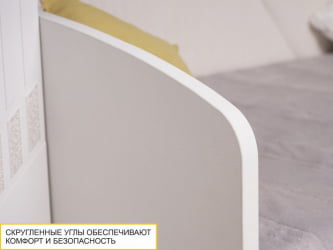 Односпальная кровать Монако 903.05 Белый шпон/Даллас Айвори