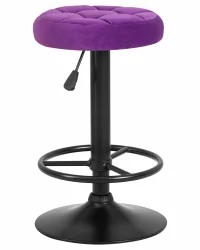 Барный стул DOBRIN BRUNO BLACK велюр Фиолетовый MJ9-58